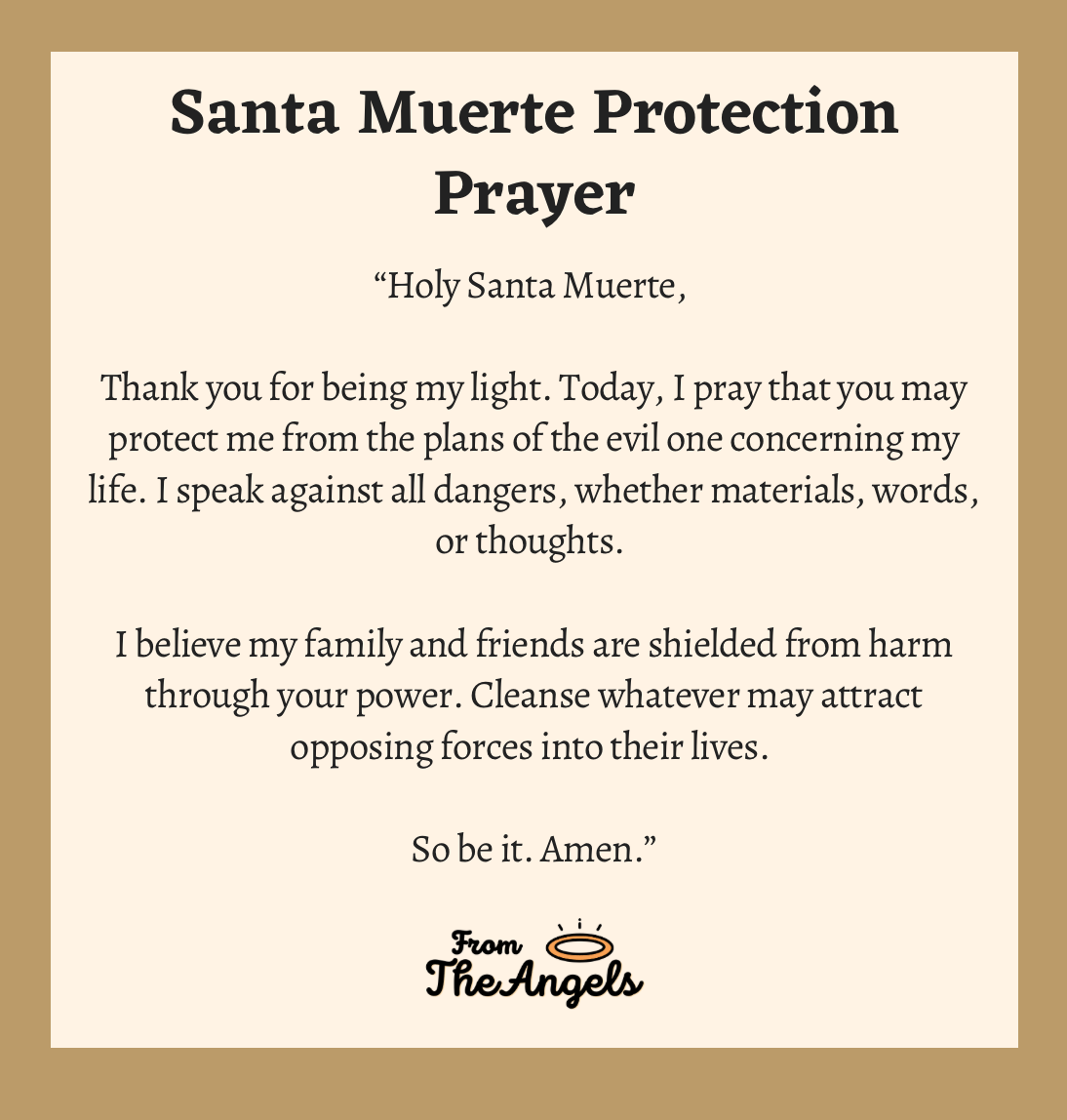 Santa Muerte Protection Prayer