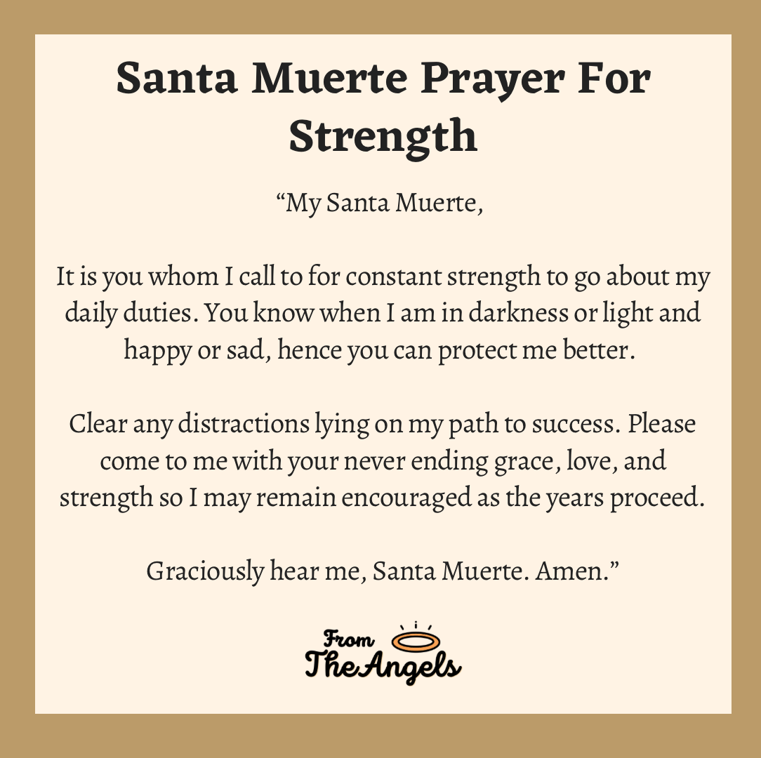 Santa Muerte Prayer for Strength