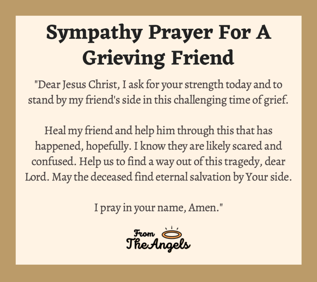Sympathy Prayer For A Grieving Friend