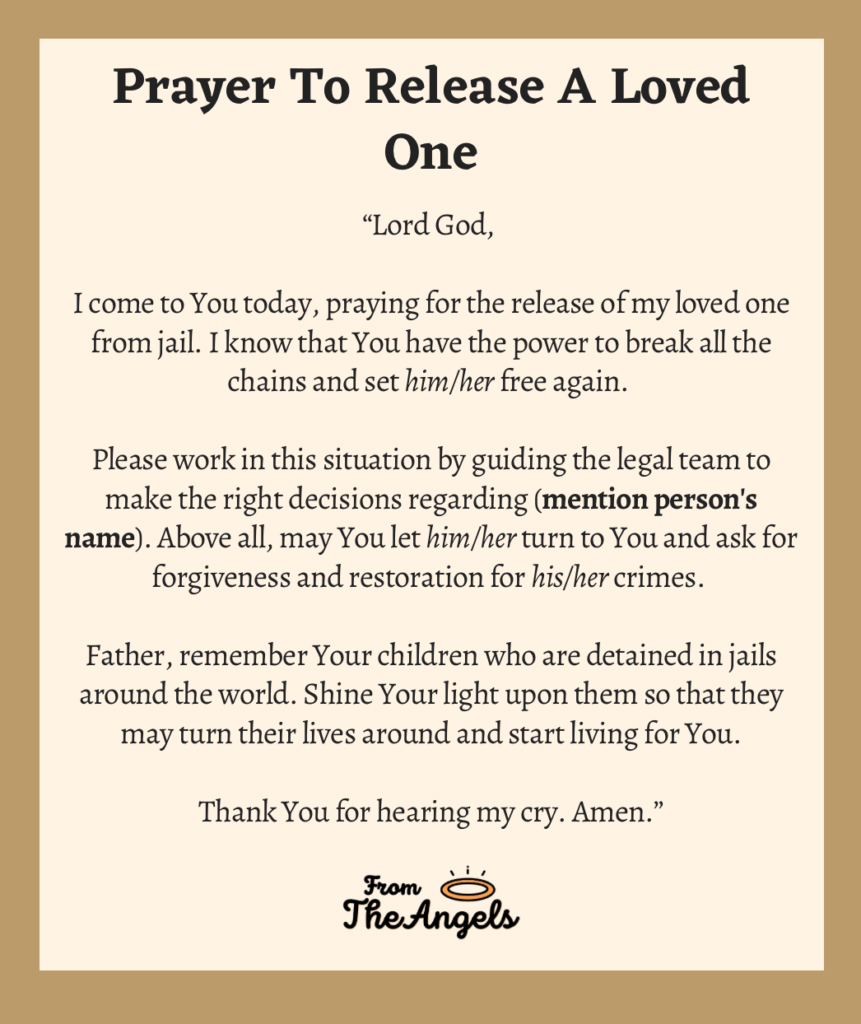 Prayer To Release Someone From Jail